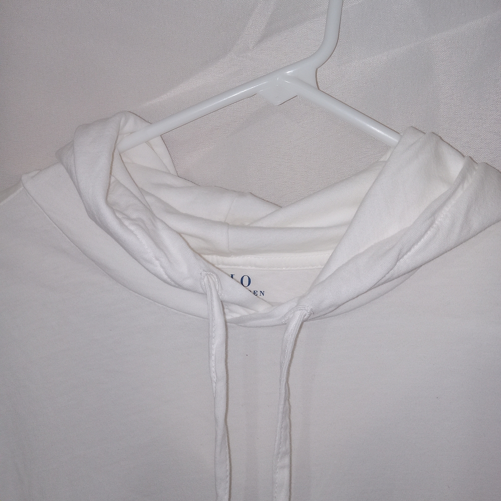 Polo Ralph Lauren Men's Hooded T-Shirt White Size LT Blue Pony LS Preppy - Picture 5 of 12